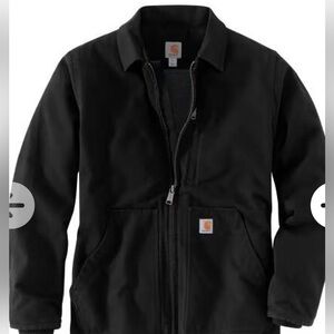 Carhartt Men's Duck Sherpa Lined Black Work Jacket